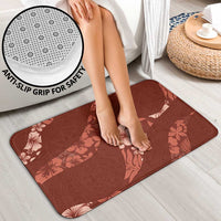 Aloha Hawaii Floral Tapa Bathroom Set Patchwork Crimson - Polynesian Pride