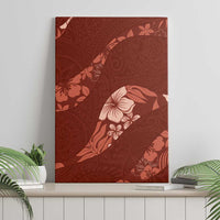 Aloha Hawaii Floral Tapa Canvas Wall Art Patchwork Crimson LT7 - Polynesian Pride