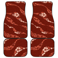 Aloha Hawaii Floral Tapa Car Mats Patchwork Crimson - Polynesian Pride