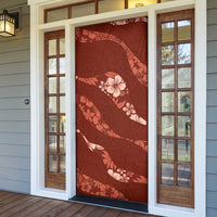 Aloha Hawaii Floral Tapa Door Cover Patchwork Crimson LT7 - Polynesian Pride