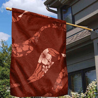 Aloha Hawaii Floral Tapa Garden Flag Patchwork Crimson - Polynesian Pride