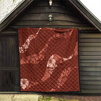 Aloha Hawaii Floral Tapa Quilt Patchwork Crimson - Polynesian Pride