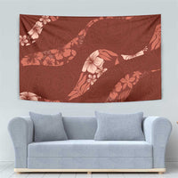 Aloha Hawaii Floral Tapa Tapestry Patchwork Crimson - Polynesian Pride