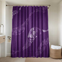 Aloha Hawaii Floral Tapa Bathroom Set Patchwork Violet LT7 Shower Curtain Only Violet - Polynesian Pride