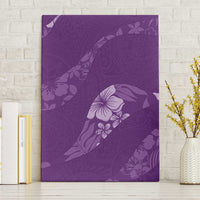 Aloha Hawaii Floral Tapa Canvas Wall Art Patchwork Violet - Polynesian Pride