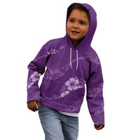 Aloha Hawaii Floral Tapa Kid Hoodie Patchwork Violet LT7 - Polynesian Pride