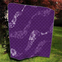 Aloha Hawaii Floral Tapa Quilt Patchwork Violet - Polynesian Pride