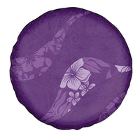 Aloha Hawaii Floral Tapa Spare Tire Cover Patchwork Violet - Polynesian Pride