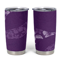 Aloha Hawaii Floral Tapa Tumbler Cup Patchwork Violet - Polynesian Pride