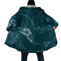 Aloha Hawaii Floral Tapa Cloak Patchwork Teal - Polynesian Pride