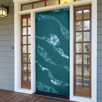 Aloha Hawaii Floral Tapa Door Cover Patchwork Teal LT7 - Polynesian Pride