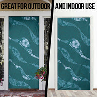 Aloha Hawaii Floral Tapa Door Cover Patchwork Teal LT7 - Polynesian Pride
