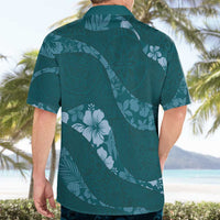 Aloha Hawaii Floral Tapa Hawaiian Shirt Patchwork Teal - Polynesian Pride