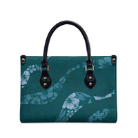 Aloha Hawaii Floral Tapa Leather Bag Patchwork Teal - Polynesian Pride