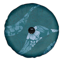 Aloha Hawaii Floral Tapa Spare Tire Cover Patchwork Teal - Polynesian Pride