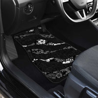 Aloha Hawaii Floral Tapa Car Mats Patchwork Charcoal - Polynesian Pride