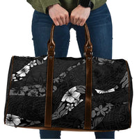 Aloha Hawaii Floral Tapa Travel Bag Patchwork Charcoal - Polynesian Pride