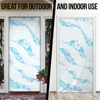 Aloha Hawaii Floral Tapa Door Cover Patchwork Turquoise LT7 - Polynesian Pride