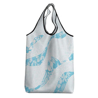 Aloha Hawaii Floral Tapa Grocery Bag Patchwork Turquoise LT7 - Polynesian Pride