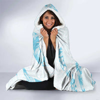 Aloha Hawaii Floral Tapa Hooded Blanket Patchwork Turquoise - Polynesian Pride