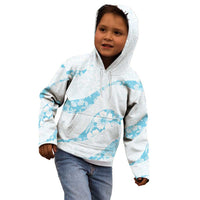 Aloha Hawaii Floral Tapa Kid Hoodie Patchwork Turquoise LT7 - Polynesian Pride
