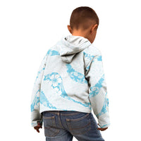 Aloha Hawaii Floral Tapa Kid Hoodie Patchwork Turquoise LT7 - Polynesian Pride