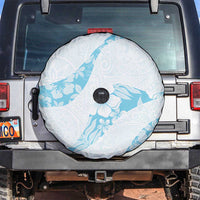 Aloha Hawaii Floral Tapa Spare Tire Cover Patchwork Turquoise - Polynesian Pride