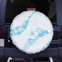 Aloha Hawaii Floral Tapa Spare Tire Cover Patchwork Turquoise - Polynesian Pride