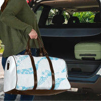 Aloha Hawaii Floral Tapa Travel Bag Patchwork Turquoise - Polynesian Pride