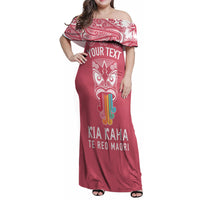 personalised-kia-kaha-te-reo-maori-family-matching-off-shoulder-maxi-dress-and-hawaiian-shirt-hei-tiki-mix-koru-pink