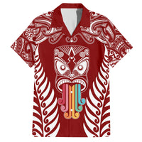 personalised-kia-kaha-te-reo-maori-family-matching-off-shoulder-maxi-dress-and-hawaiian-shirt-hei-tiki-mix-koru-red
