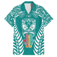personalised-kia-kaha-te-reo-maori-family-matching-summer-maxi-dress-and-hawaiian-shirt-hei-tiki-mix-koru-teal