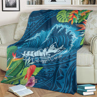 Outrigger Canoe Blue Blanket On The Waves LT7 - Polynesian Pride
