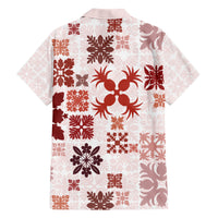 Vintage Hawaii Hawaiian Shirt Hawaiian Quilt Kapa Mismatch Red LT7 - Polynesian Pride
