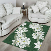 Ia Orana Tahiti Tiare Area Rug Sage Green Lei - Polynesian Pride