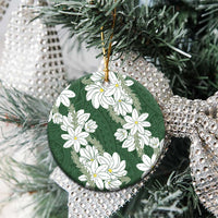 Ia Orana Tahiti Tiare Ceramic Ornament Sage Green Lei LT7 - Polynesian Pride