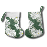 Ia Orana Tahiti Tiare Christmas Stocking Sage Green Lei - Polynesian Pride