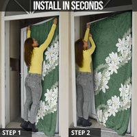 Ia Orana Tahiti Tiare Door Cover Sage Green Lei - Polynesian Pride