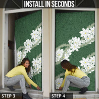 Ia Orana Tahiti Tiare Door Cover Sage Green Lei - Polynesian Pride