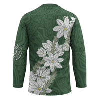Ia Orana Tahiti Tiare Hockey Jersey Sage Green Lei LT7 - Polynesian Pride