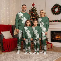 Ia Orana Tahiti Tiare Christmas Pajama Set Sage Green Lei LT7 - Polynesian Pride