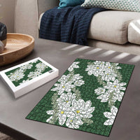 Ia Orana Tahiti Tiare Puzzle Sage Green Lei - Polynesian Pride