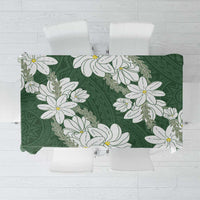 Ia Orana Tahiti Tiare Tablecloth Sage Green Lei - Polynesian Pride