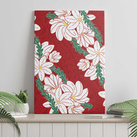 Ia Orana Tahiti Tiare Canvas Wall Art Crimson Lei - Polynesian Pride