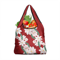Ia Orana Tahiti Tiare Grocery Bag Crimson Lei - Polynesian Pride