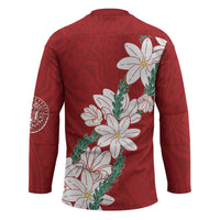 Ia Orana Tahiti Tiare Hockey Jersey Crimson Lei LT7 - Polynesian Pride