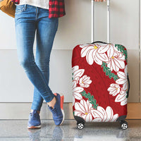 Ia Orana Tahiti Tiare Luggage Cover Crimson Lei - Polynesian Pride