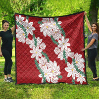 Ia Orana Tahiti Tiare Quilt Crimson Lei - Polynesian Pride