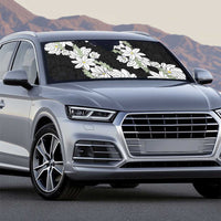 Ia Orana Tahiti Tiare Auto Sun Shade Black Lei - Polynesian Pride