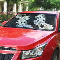 Ia Orana Tahiti Tiare Auto Sun Shade Black Lei - Polynesian Pride